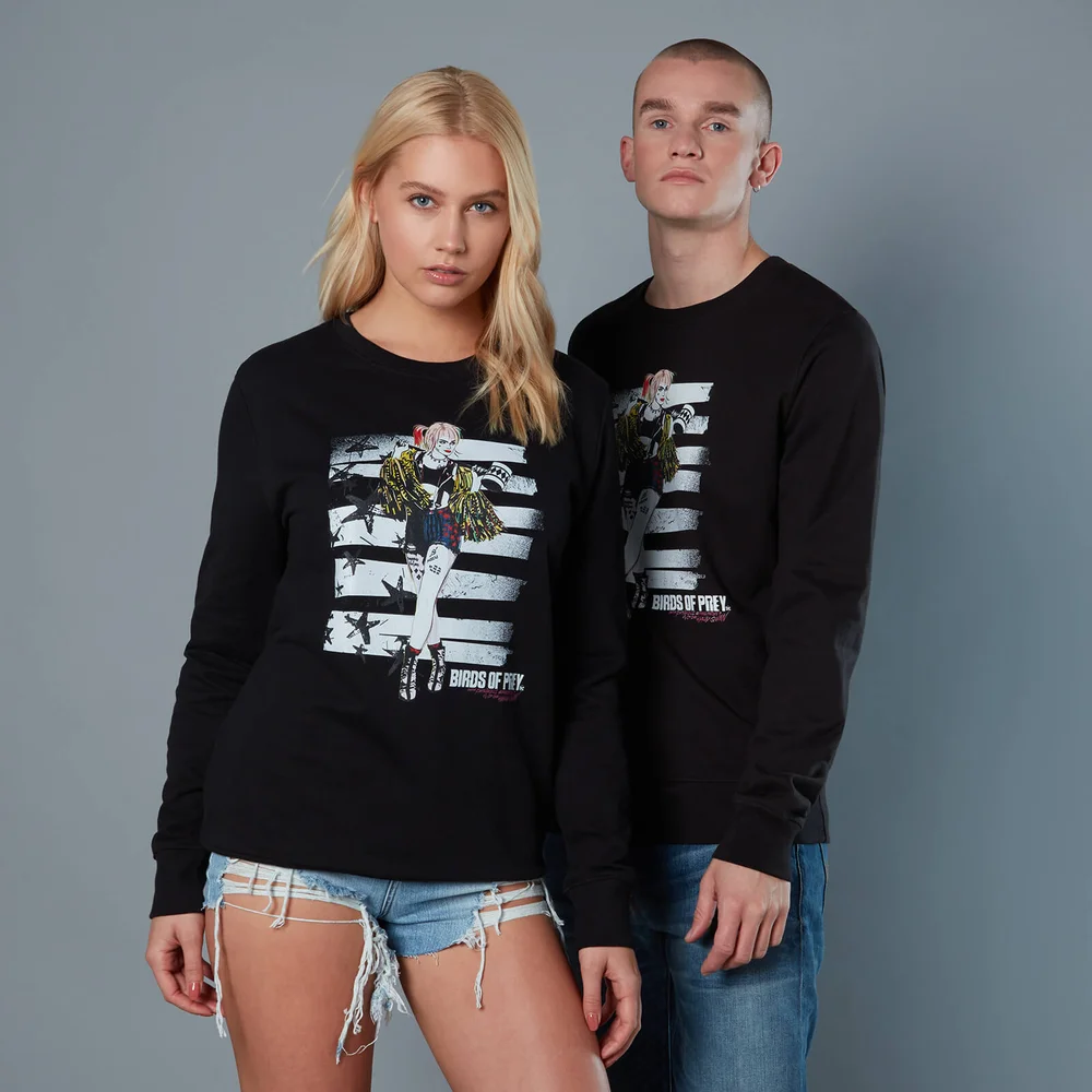 Harley Quinn Block Pannel Unisex Birds of Prey Sweatshirt - Black - S Afbeelding 1