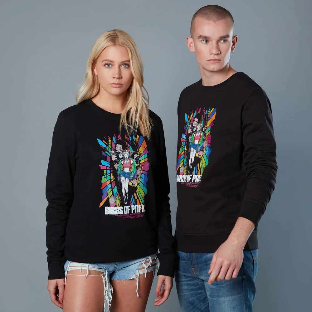 Girl Gang in Colour Circle Team Unisex Birds of Prey Sweatshirt - Black - S Afbeelding 1