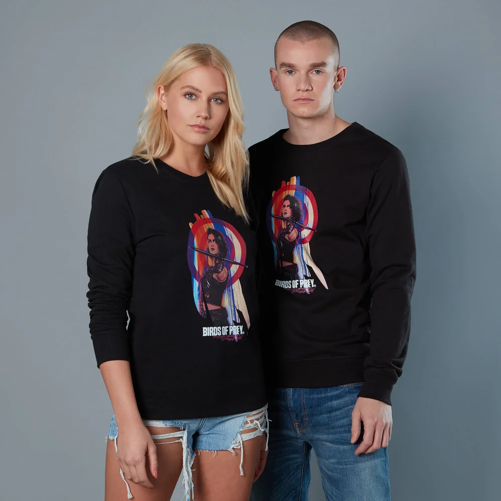 Huntress With Target Unisex Birds of Prey Sweatshirt - Black - S Afbeelding 1