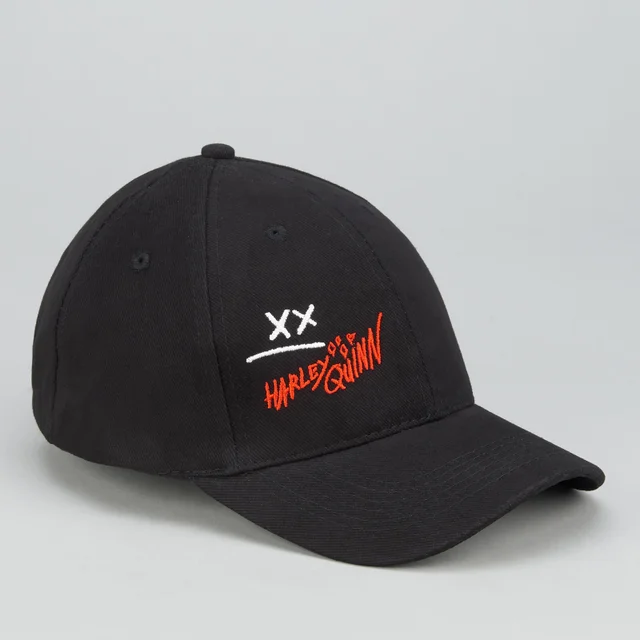 Harley Quinn Baseball Cap With Embroidery - Black