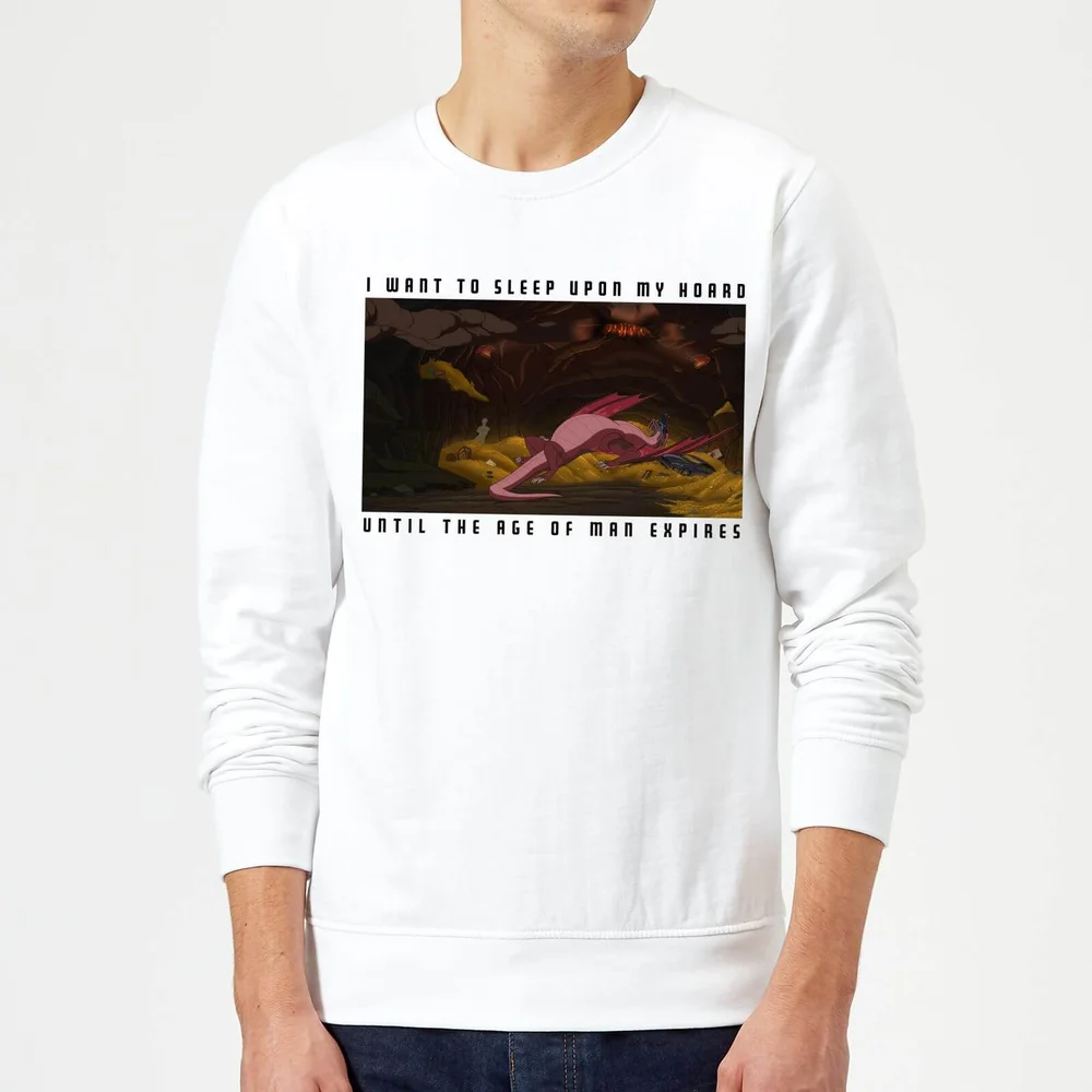 Rick and Morty I Want To Sleep Upon My Hoard Sweatshirt - White - S Afbeelding 1