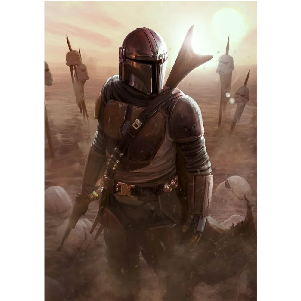 Lucasfilm Star Wars: The Mandalorian 'The Calm After' Lithograph Print Afbeelding 1