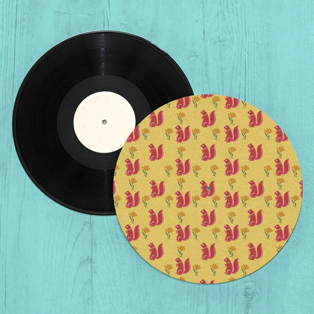 Nordic Squirrel Turntable Slip Mat Afbeelding 1