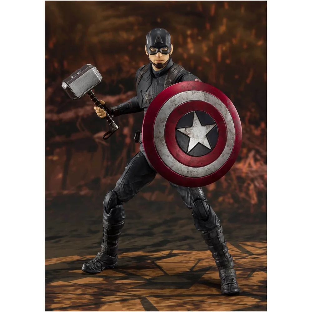 Bandai Tamashii Nations Avengers: Endgame S.H. Figuarts Actiefiguur Captain America (laatste slag) 15 cm Afbeelding 1