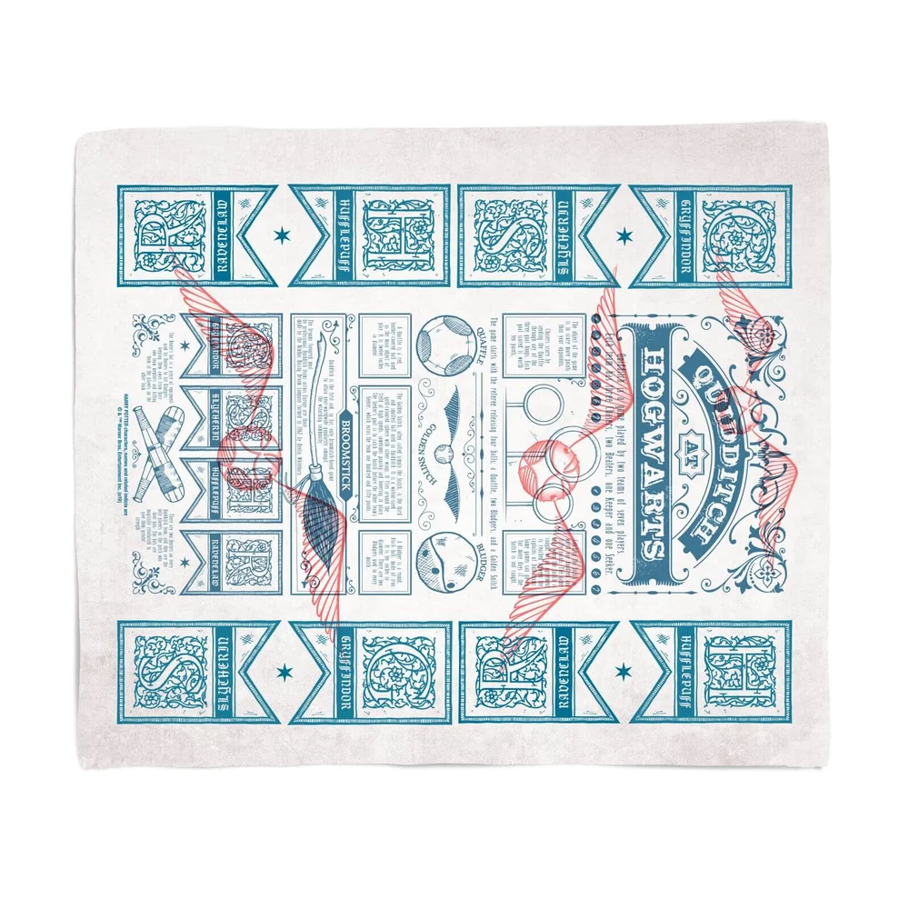 Harry Potter Quidditch Guide Fleece Blanket - M Afbeelding 1