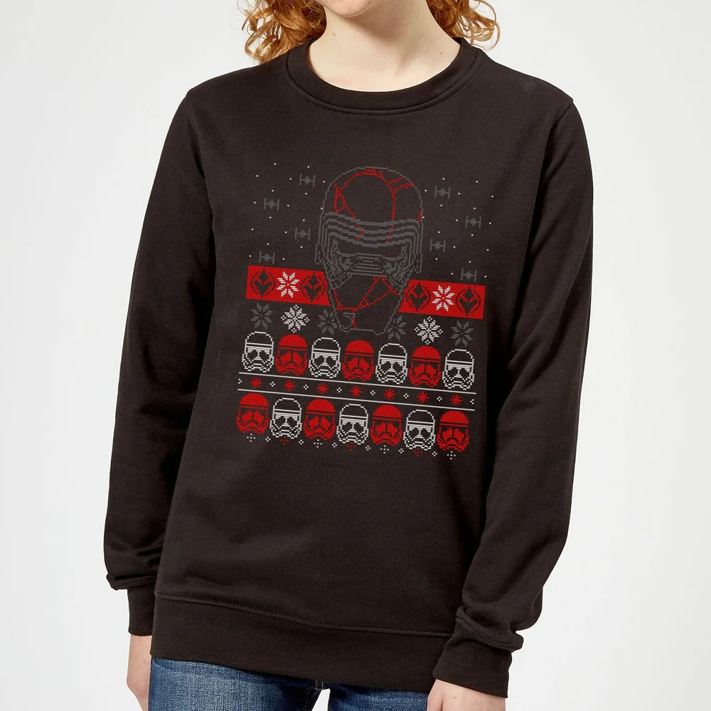 Star Wars Kylo Ren Ugly Holiday Women's Sweatshirt - Black - XS Afbeelding 1