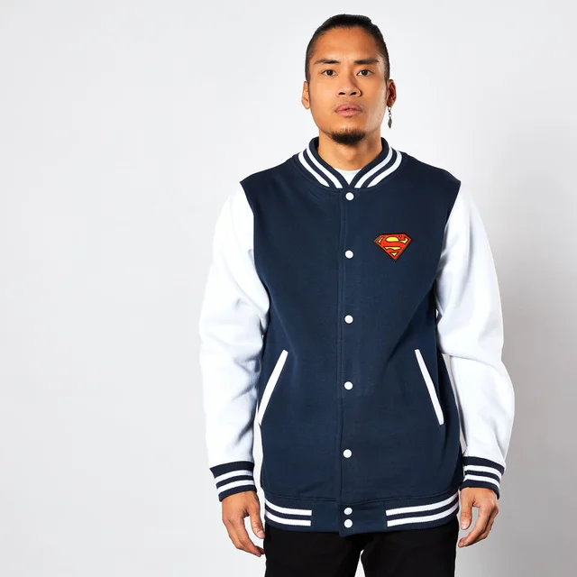 DC Comics Superman Varsity Jacket - Navy / White