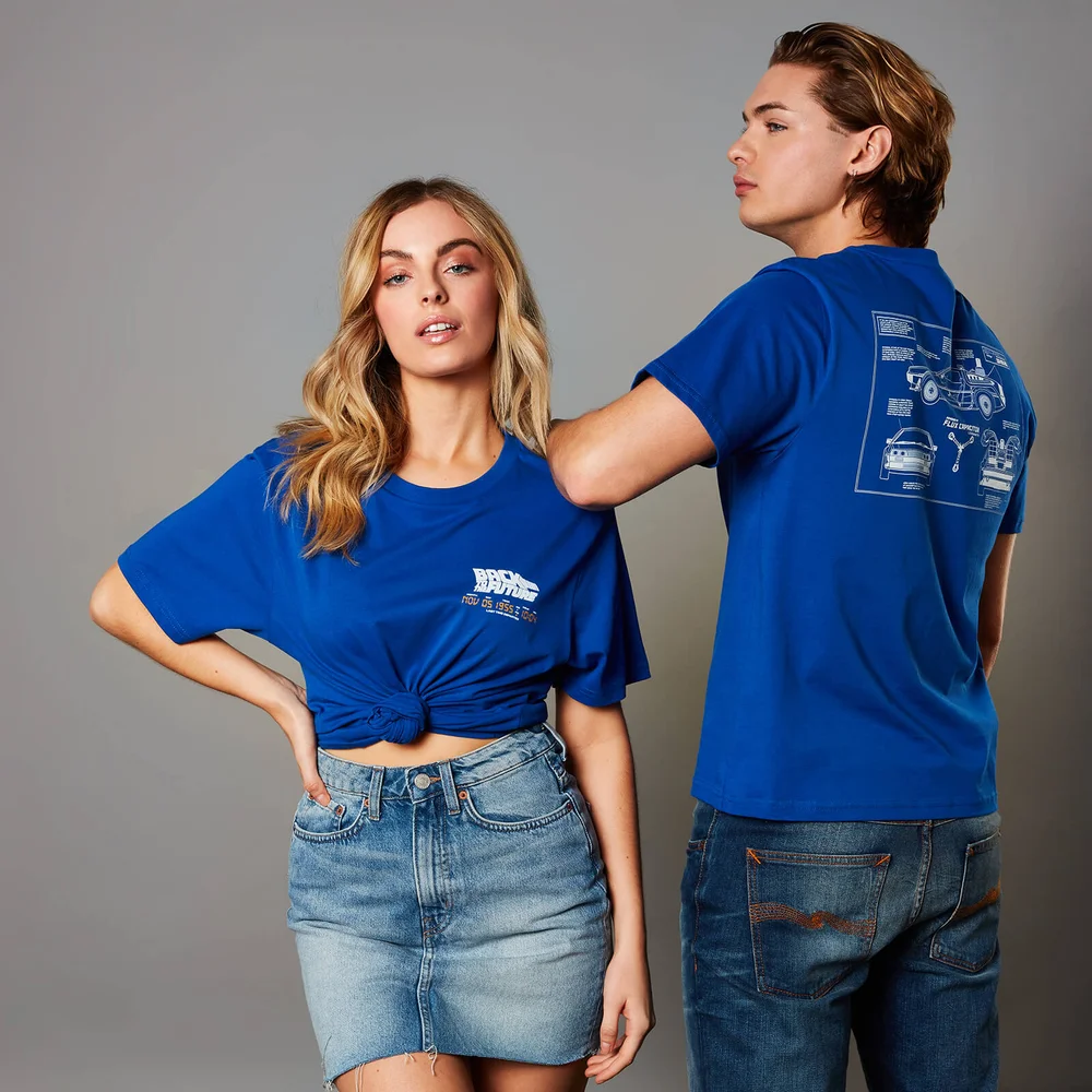 Back To The Future Unisex T-Shirt - Royal Blue - S Afbeelding 1