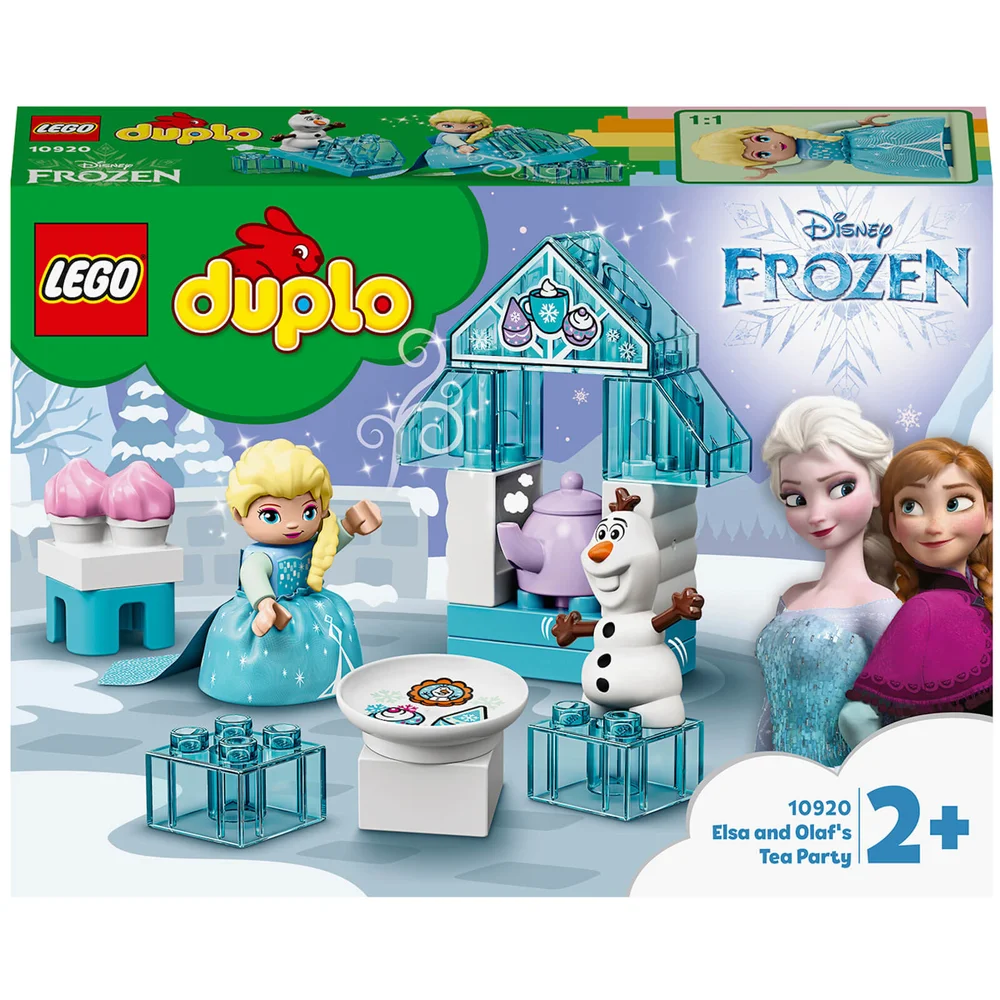 LEGO 10920 DUPLO Princess Frozen 2 Elsa’s en Olaf's Theefeest, Stenen Met Cupcakes en Theepot, Peuterspeelgoed vanaf 2+ Jaar Afbeelding 1