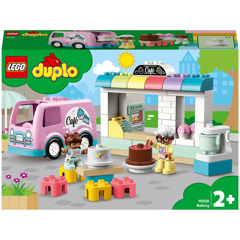 LEGO DUPLO Stad: Bakkerij en Café Bestelwagen Speelgoed voor Peuters (10928) Afbeelding 1