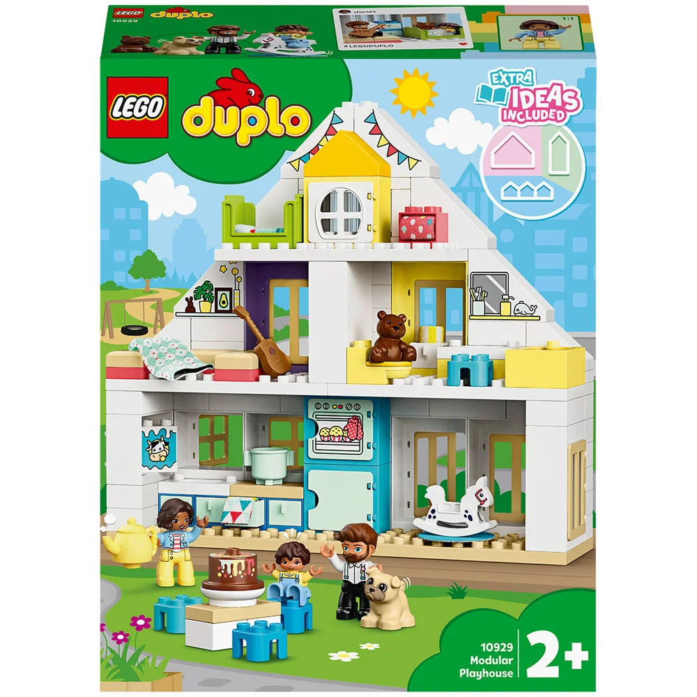 LEGO 10929 DUPLO Town Modulair Speelhuis 3-in-1 Set, Poppenhuis met Poppetjes en Dieren voor Kinderen van 2 Jaar en Ouder Afbeelding 1
