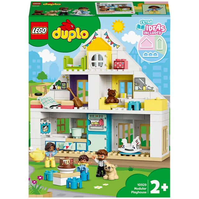 LEGO 10929 DUPLO Town Modulair Speelhuis 3-in-1 Set, Poppenhuis met Poppetjes en Dieren voor Kinderen van 2 Jaar en Ouder