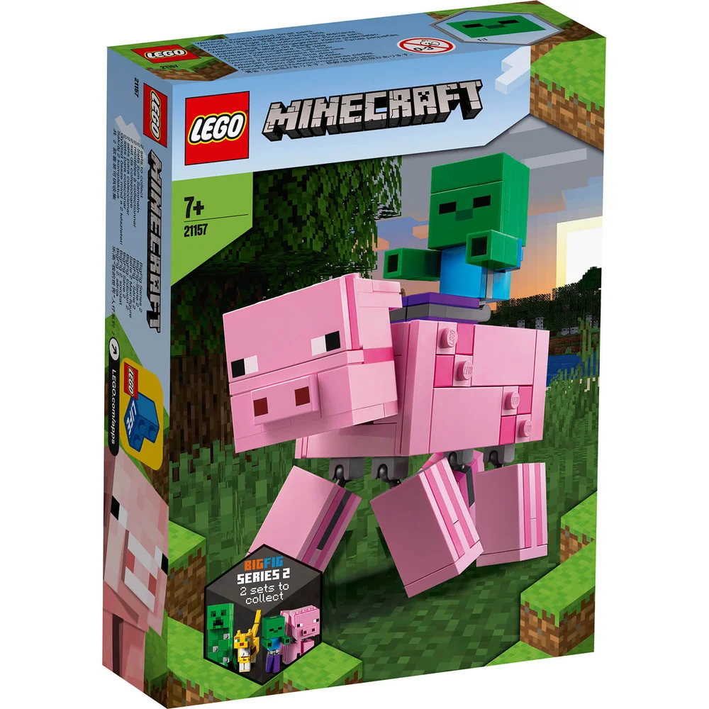 LEGO Minecraft: BigFig Pig with Baby Zombie (21157) Afbeelding 1