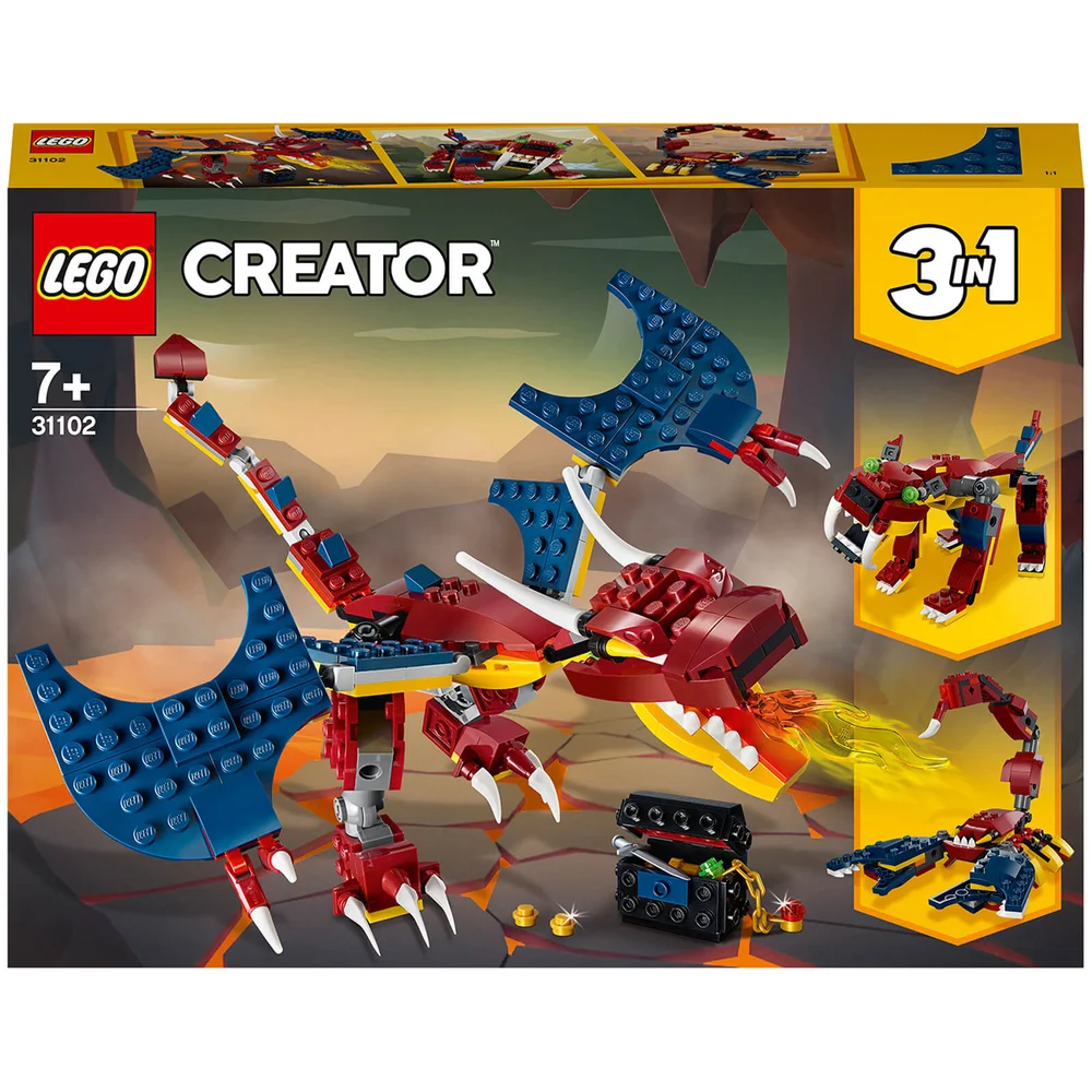 LEGO Creator: 3in1 Vuurdraak Bouwset (31102) Afbeelding 1