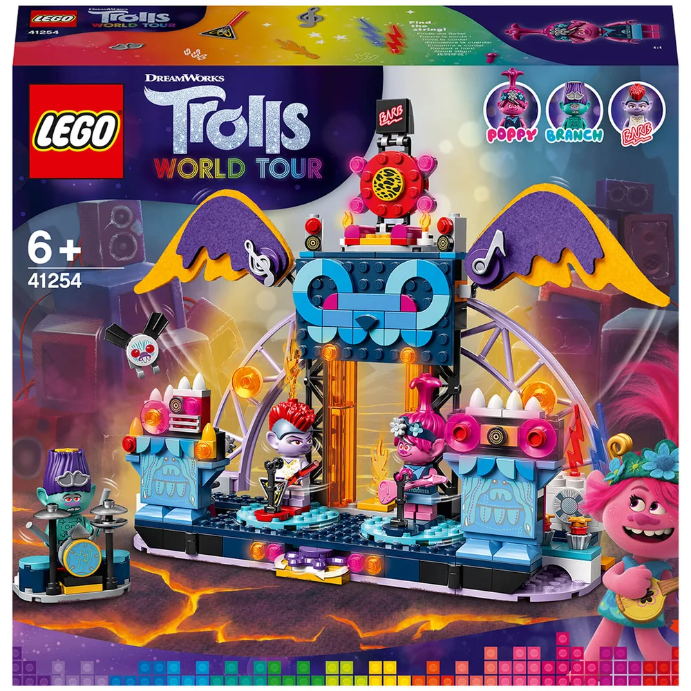 LEGO Trolls Vulkaan Rock Stad: Concert Speelset (41254) Afbeelding 1