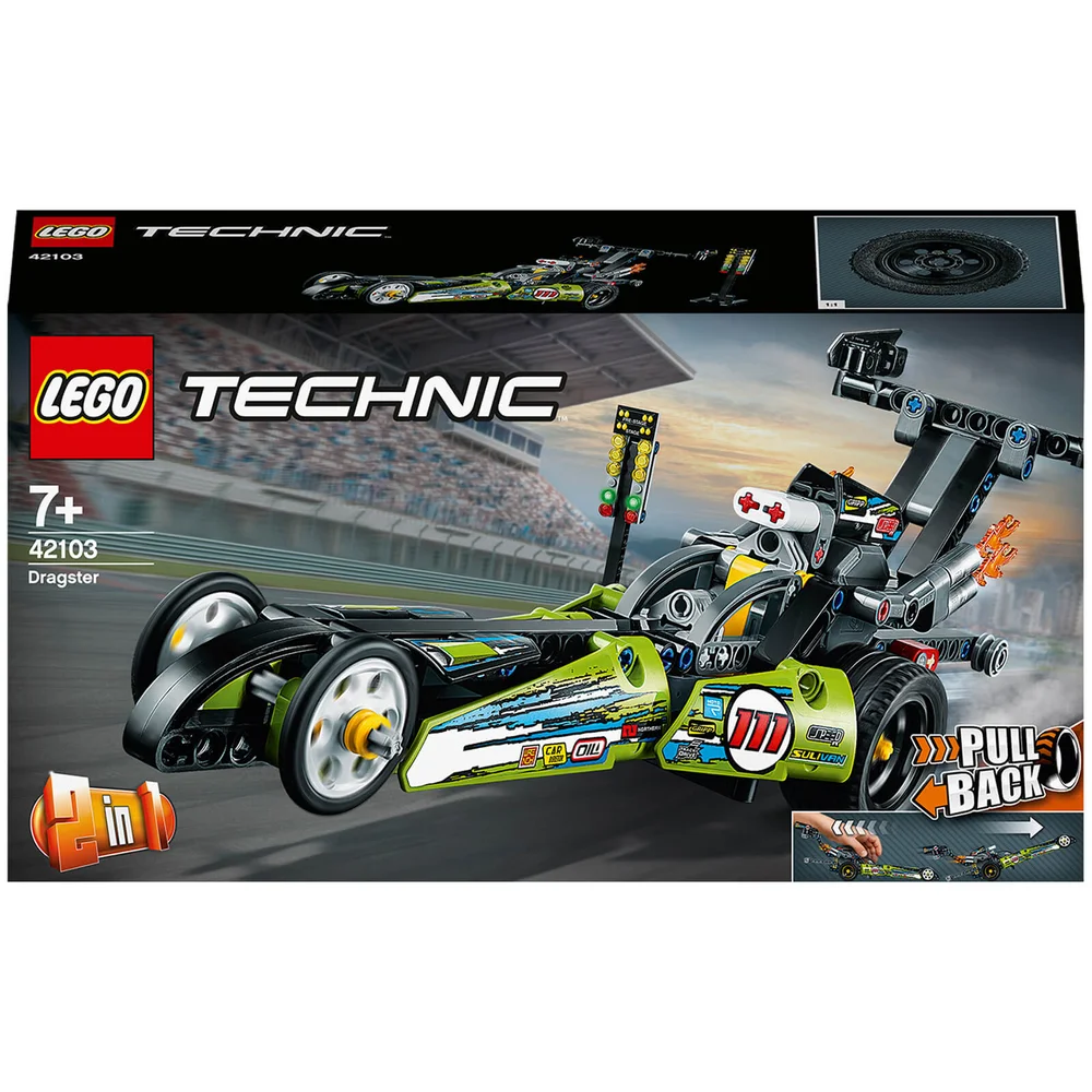 LEGO Technic: Dragster Auto Speelgoed naar Hot Rod 2in1 Set (42103) Afbeelding 1