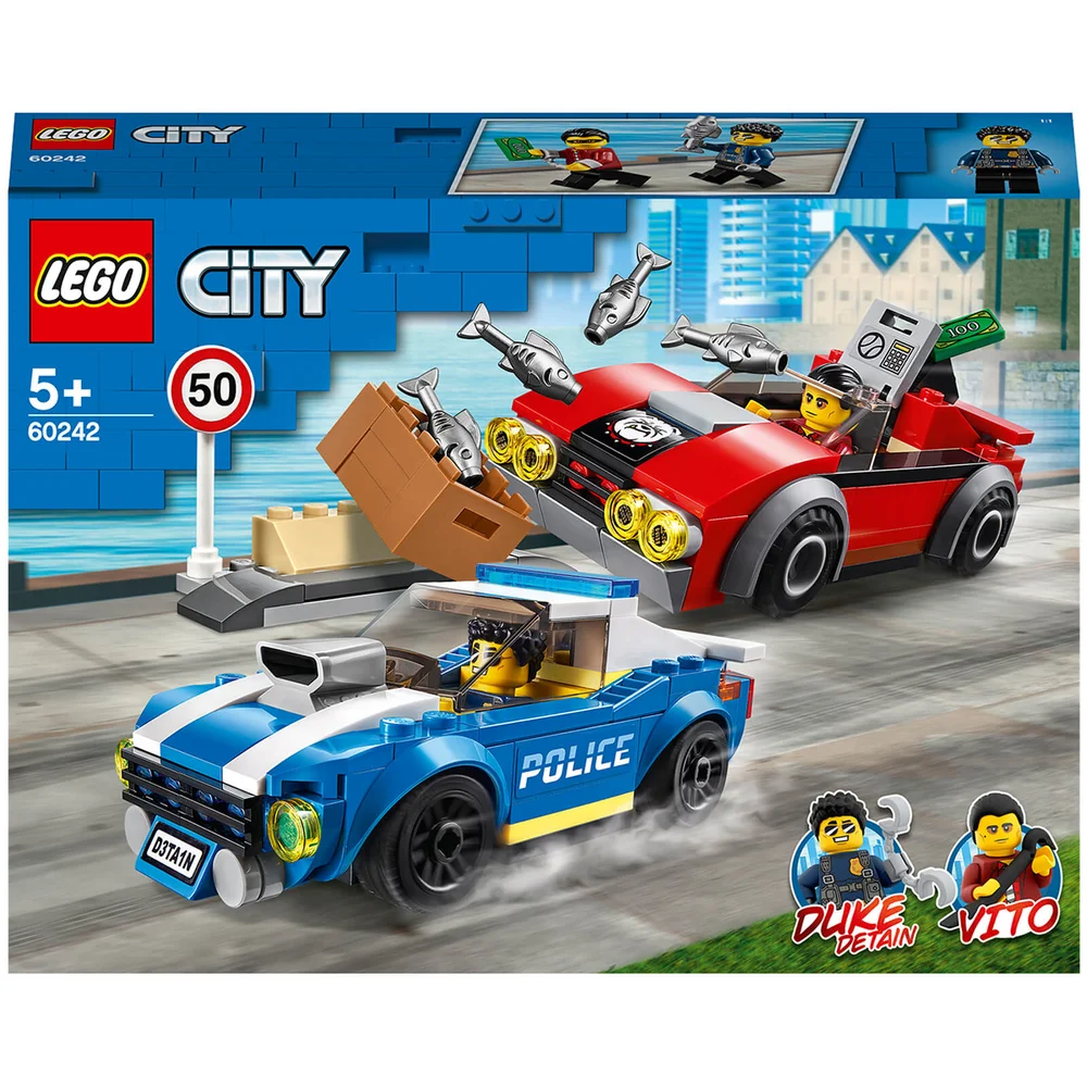 LEGO City: Politie Snelweg Arrestatie Auto's Speelgoed Set (60242) Afbeelding 1