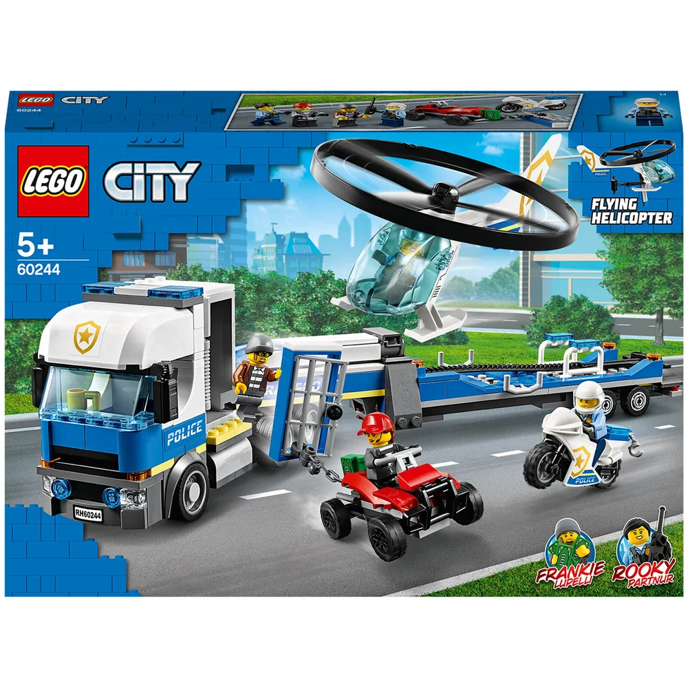 LEGO City: Politie Helikopter Transport Bouwset (60244) Afbeelding 1