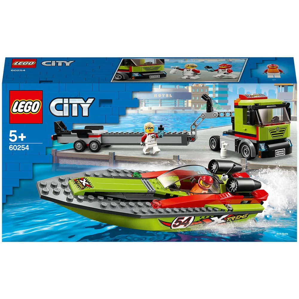LEGO City: Grote voertuigen Race Boat Transporter Set (60254) Afbeelding 1