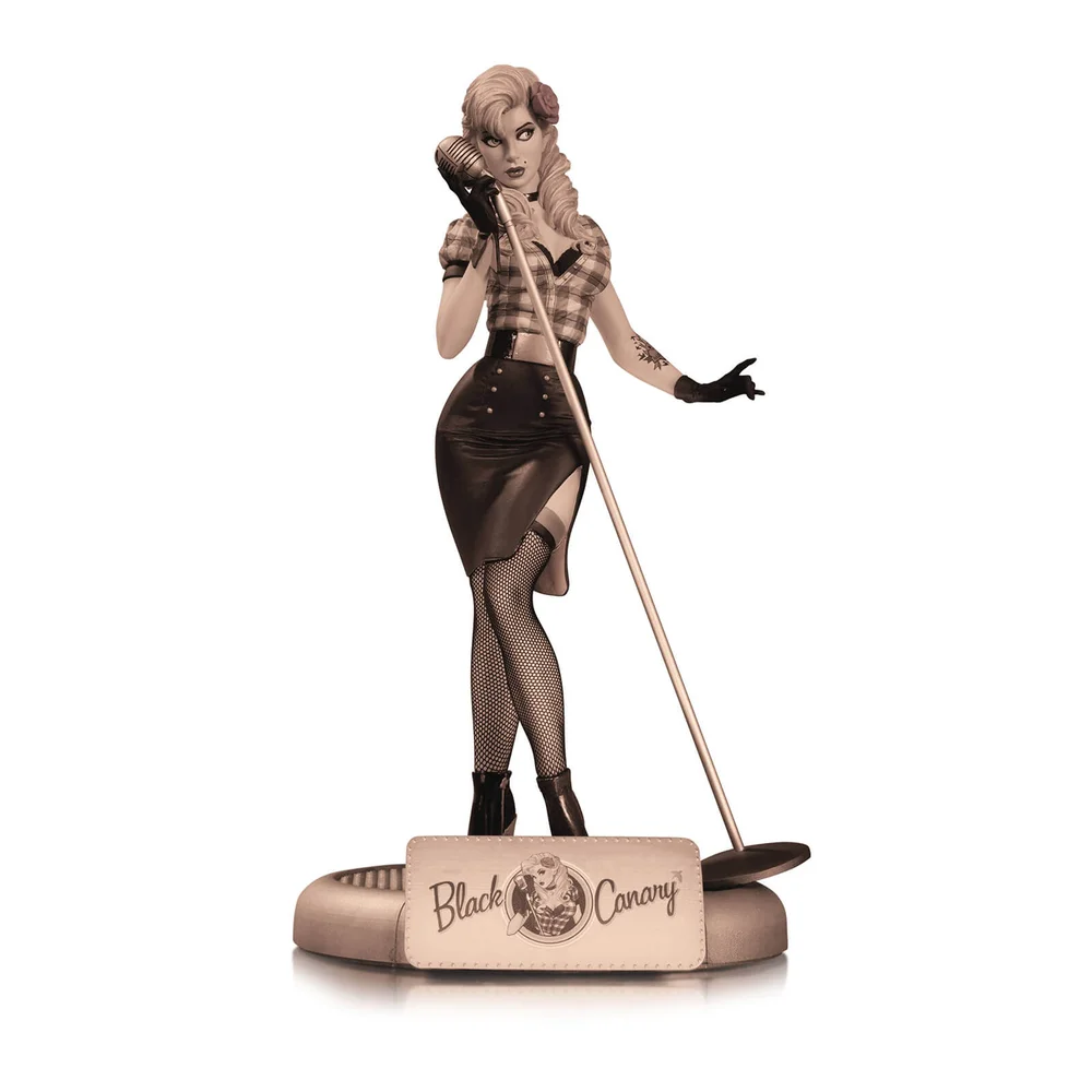 DC Collectibles DC Comics DC Bombshells Black Canary Sepia Variant Statue Afbeelding 1