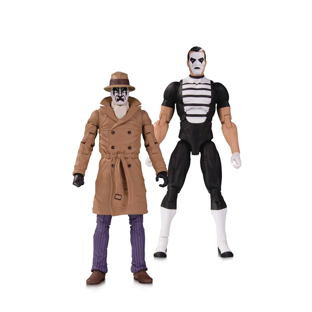 DC Collectibles DC Comics Watchmen Doomsday Clock - Rorschach & Mime Action Figure 2-Pack Afbeelding 1