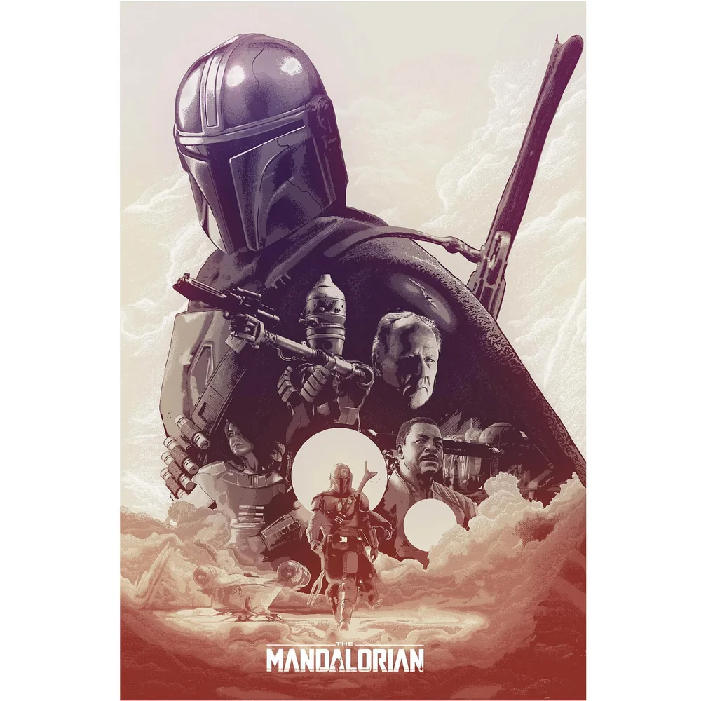 Star Wars: The Mandalorian "They're Waiting For You" Lithograph Print by Devin Schoeffler Afbeelding 1