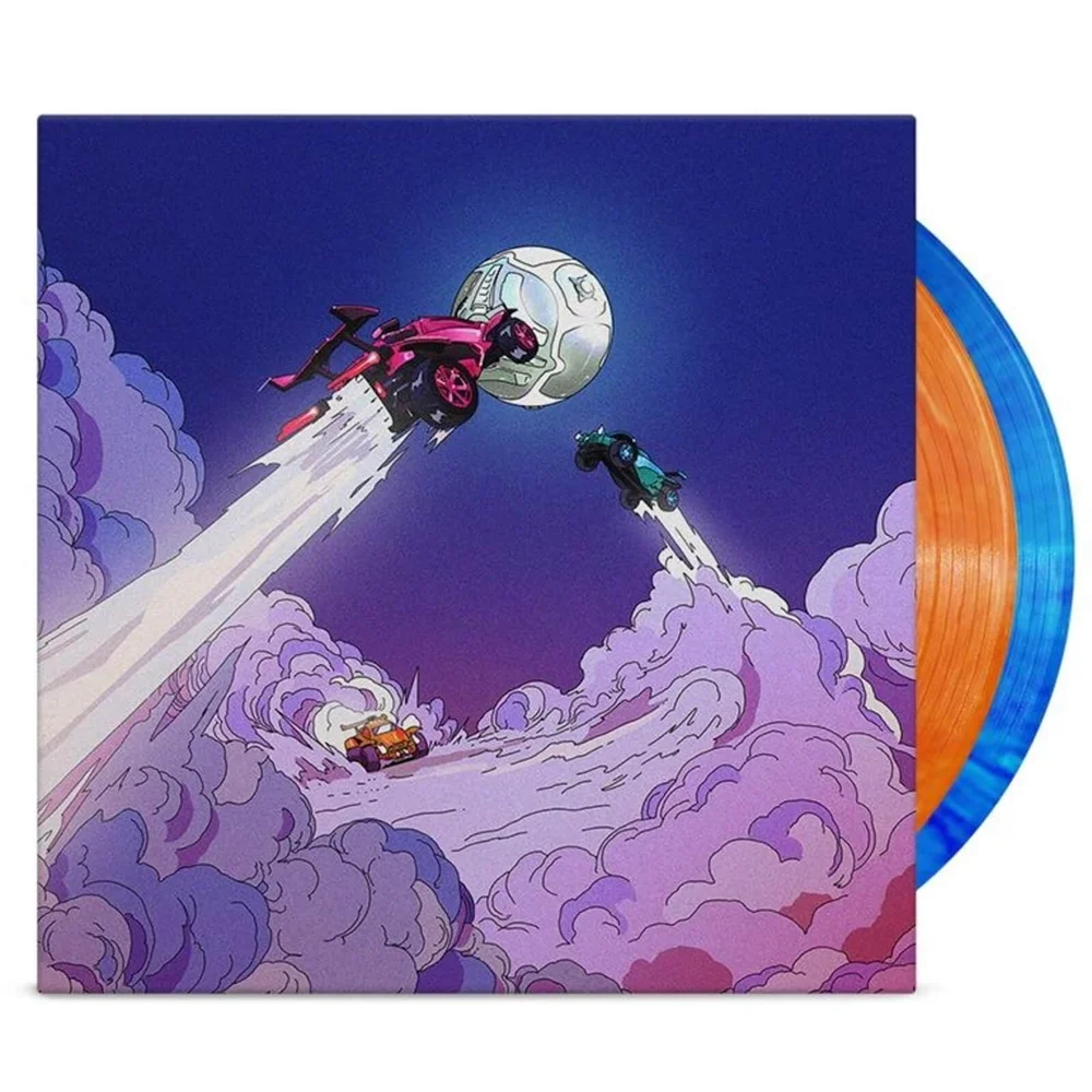 iam8bit - Rocket League X Monstercat: Greatest Hits 2xLP (Oranje & Blauw gemarmerd) Afbeelding 1