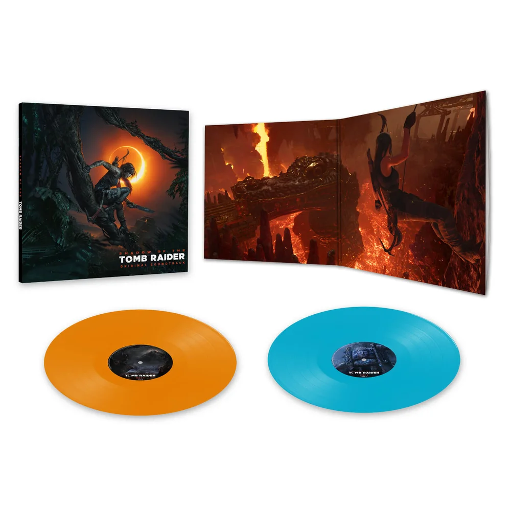 Laced Records - Shadow Of The Tomb Raider (Originele Soundtrack) 2xLP (Blauw en Oranje) Afbeelding 1