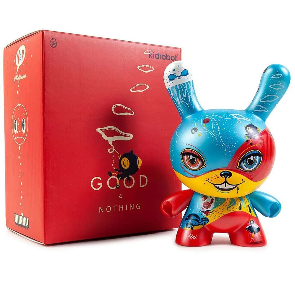 Kidrobot Good 4 Nothing Dunny door 64 Kleuren 20 cm Vinylfiguur Afbeelding 1