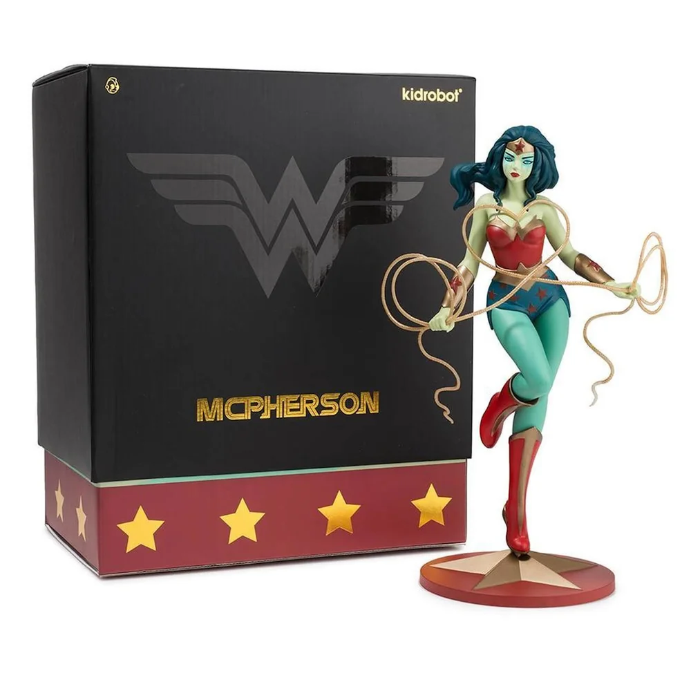Kidrobot DC Comics Wonder Woman door Tara McPherson Medium Vinylfiguur Afbeelding 1