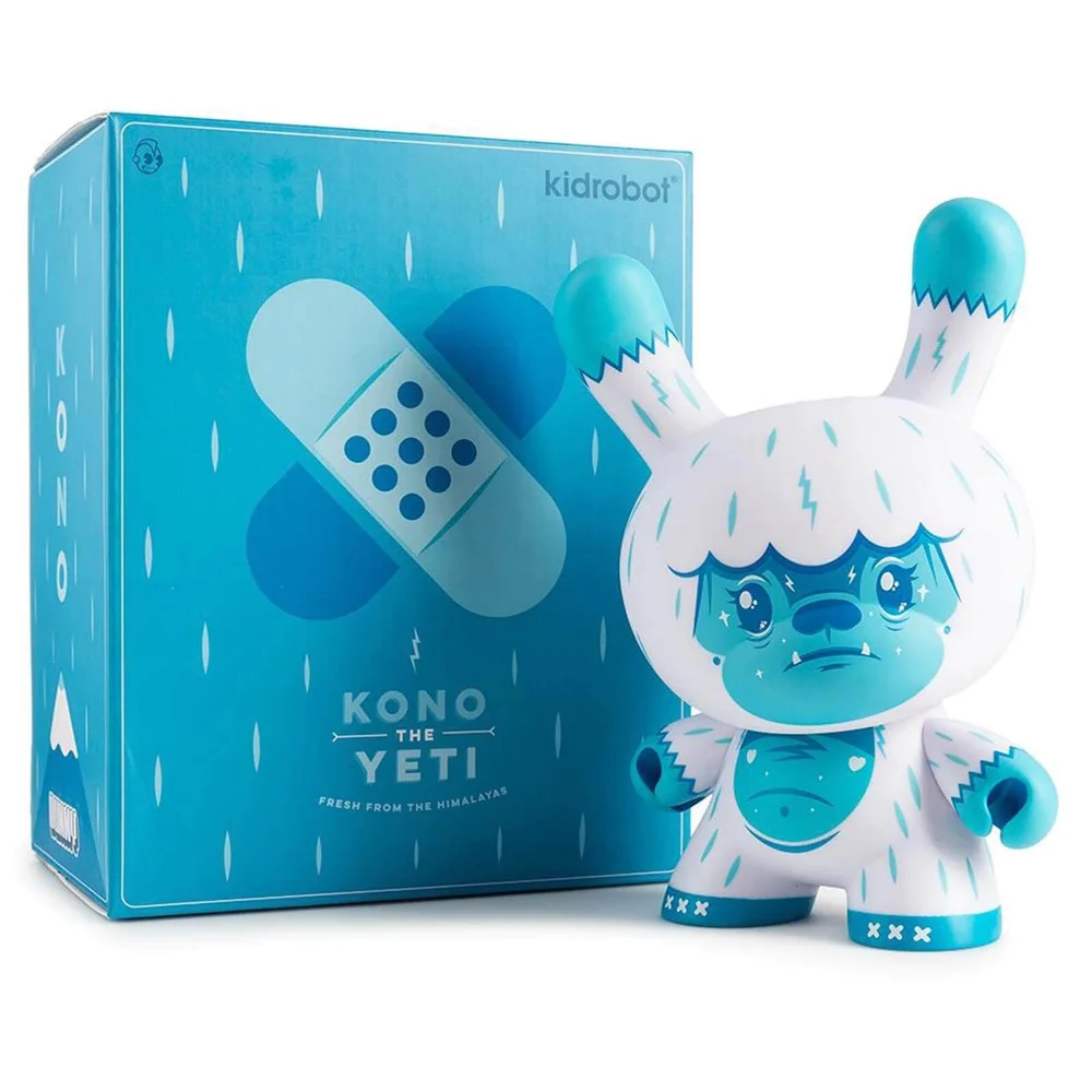 Kidrobot Kono the Yeti Dunny by Squink 8 Inch Vinyl Figure Afbeelding 1