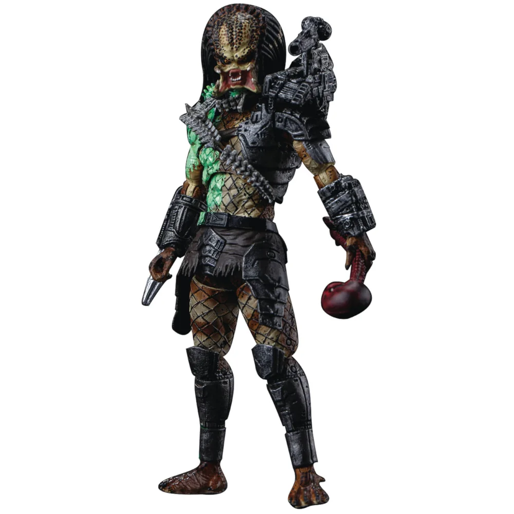HIYA Toys Predator Battle Damage Jungle Predator Px 1/18 Schaalfiguur Afbeelding 1