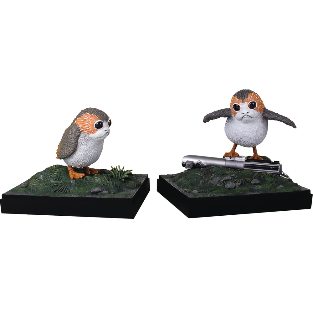 Diamond Select Star Wars Last Jedi Porg Bookends Afbeelding 1