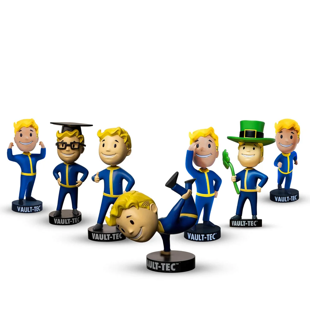 Fallout Vault Boy S.P.E.C.I.A.L. Bobblehead - Complete Set of 7 Mini figures Afbeelding 1