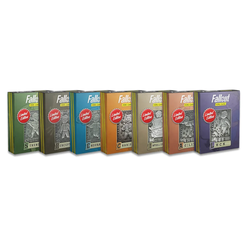 Fallout Limited Edition S.P.E.C.I.A.L. Perk Cards - Complete Set of 7 Afbeelding 1