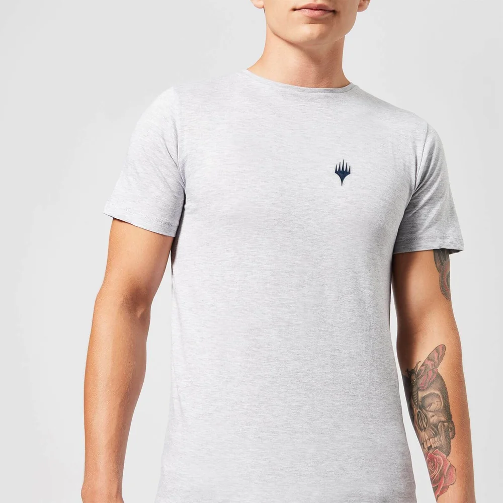Magic: The Gathering Theros: Beyond Death Planeswalker Symbol Men's Embroidered T-Shirt - Grey - S Afbeelding 1