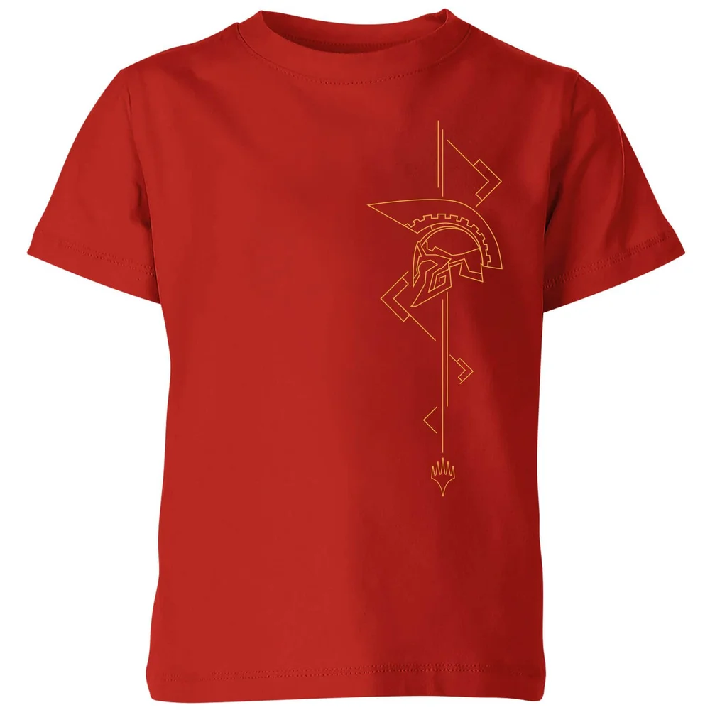 Magic: The Gathering Theros: Beyond Death Asymmetrical Helmet Kids' T-Shirt - Red - 98/104 (3-4 jaar) Afbeelding 1
