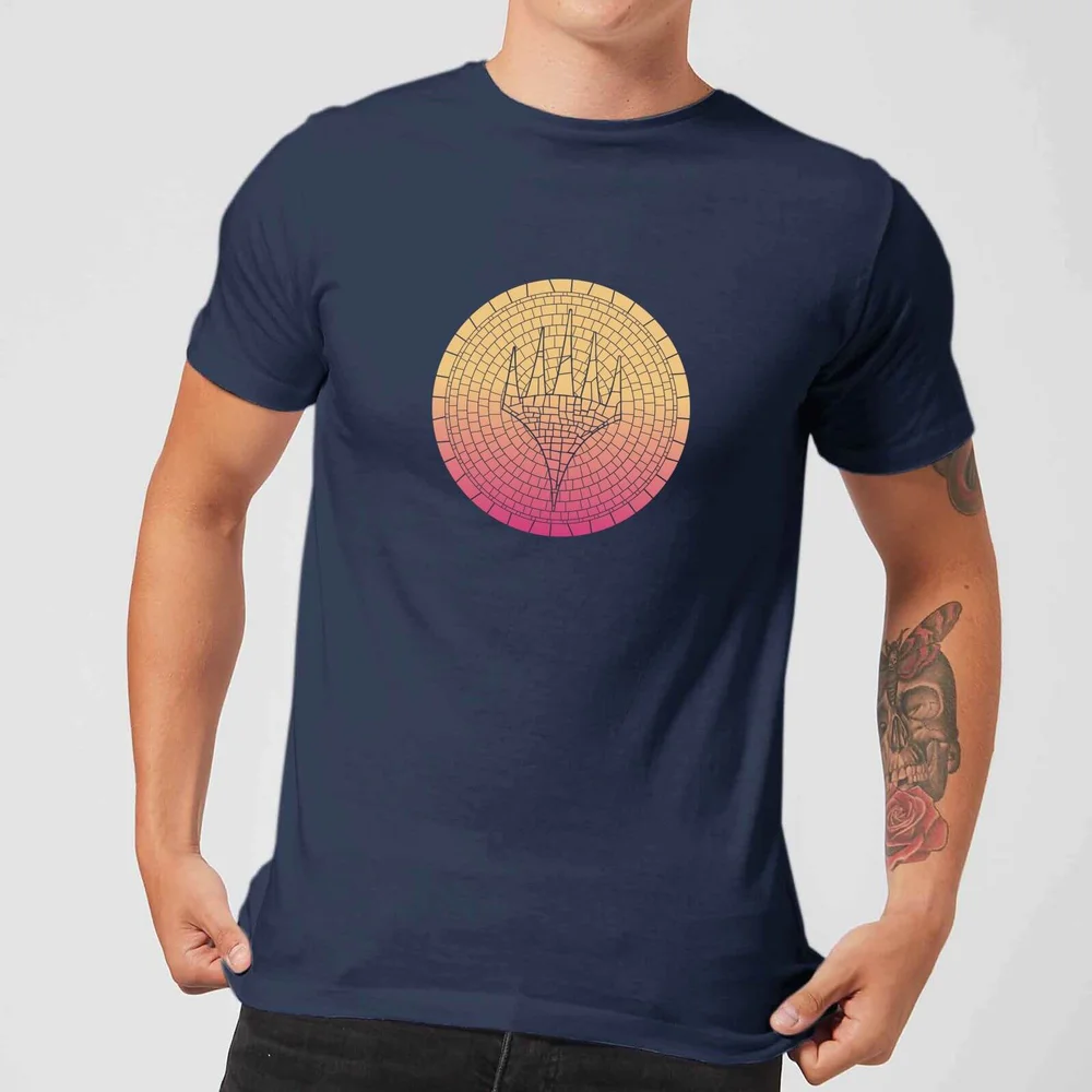 Magic: The Gathering Theros: Beyond Death Planeswalker Symbol Gradient Men's T-Shirt - Navy - S Afbeelding 1