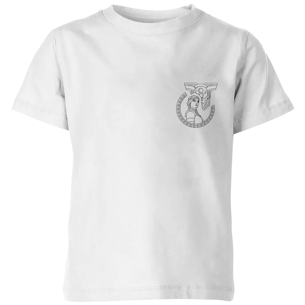 Magic: The Gathering Theros: Beyond Death Elspeth Mask Square Kids' T-Shirt - White - 98/104 (3-4 jaar) Afbeelding 1