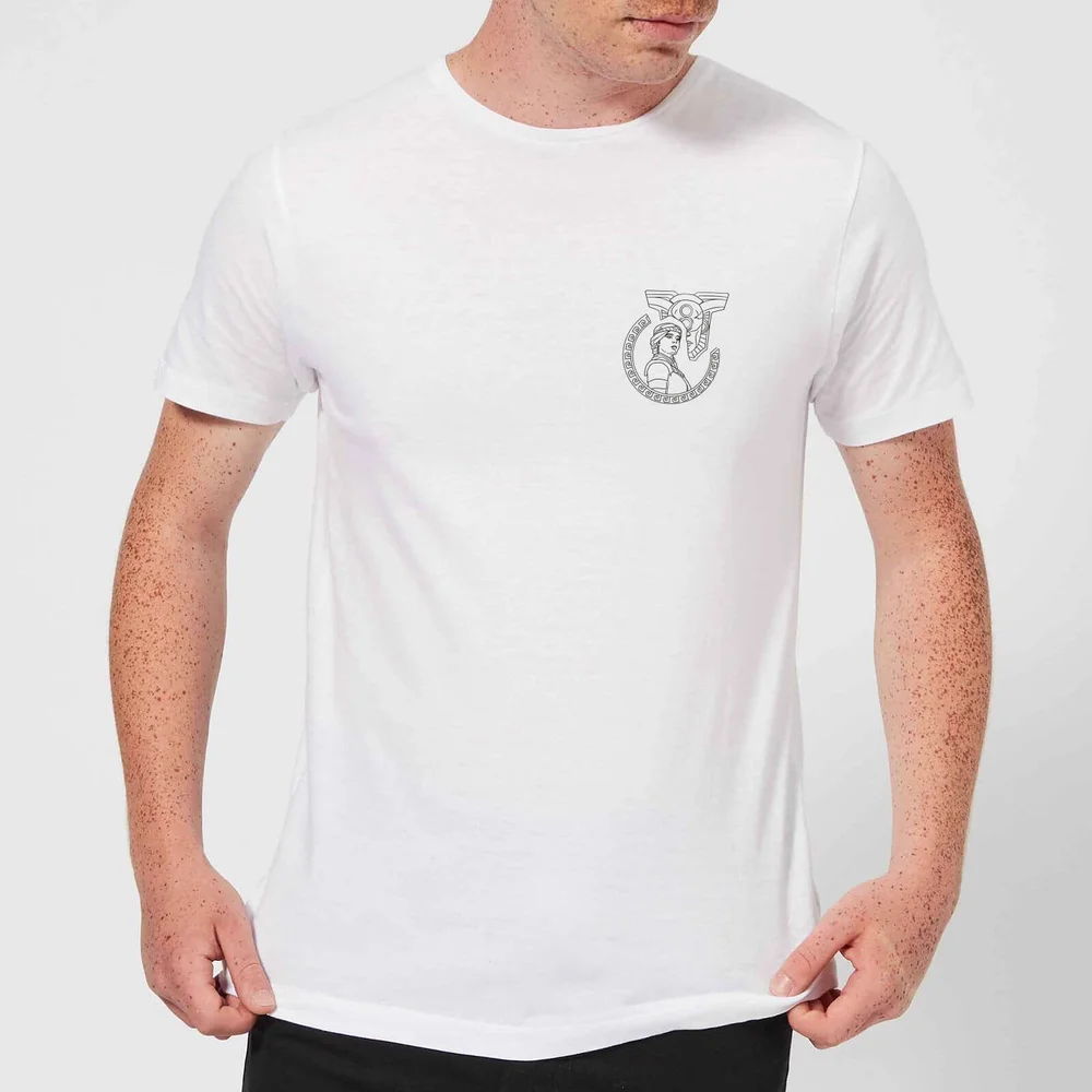Magic: The Gathering Theros: Beyond Death Elspeth Mask Square Men's T-Shirt - White - S Afbeelding 1