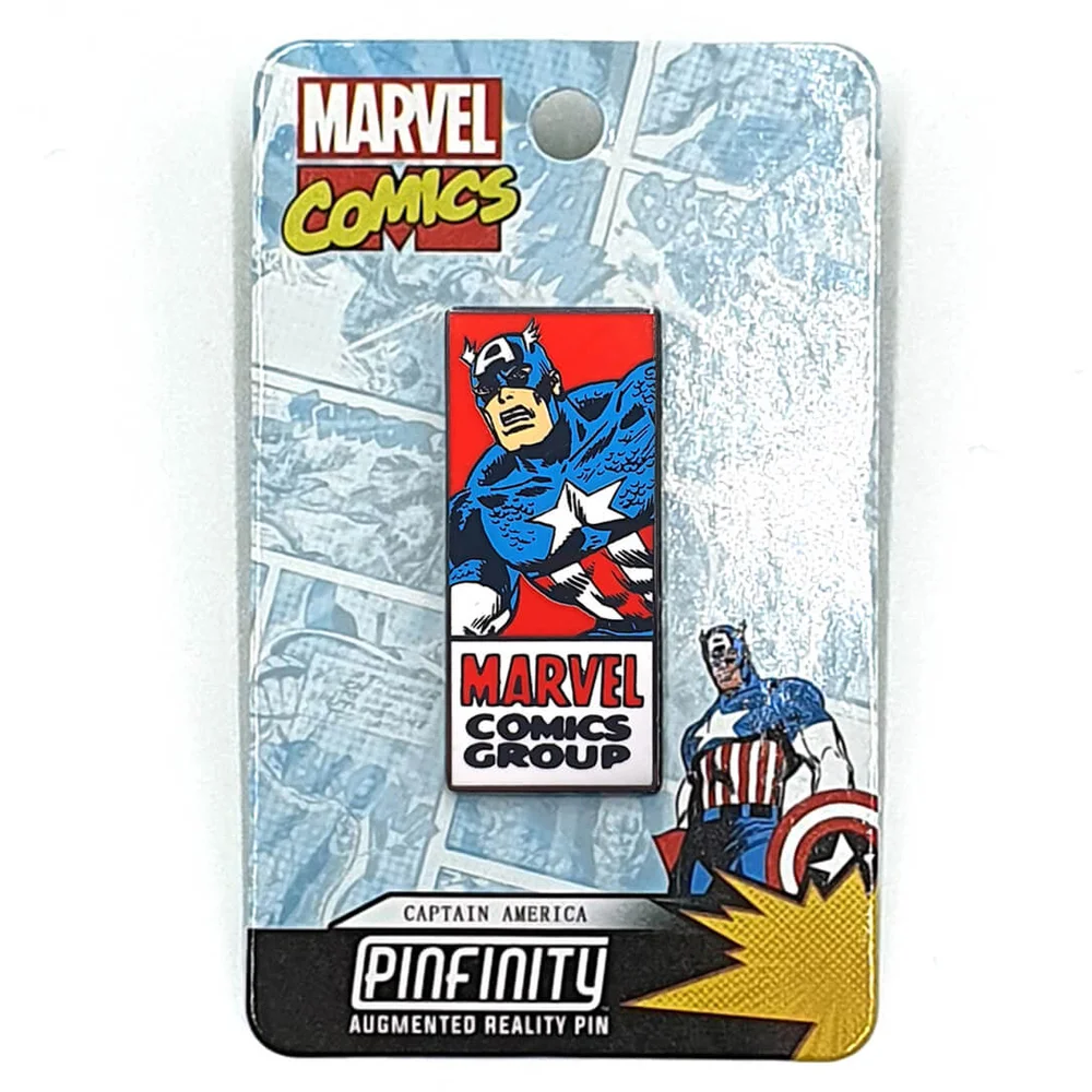 Marvel Captain America Comic Augmented Reality Pin Badge Afbeelding 1