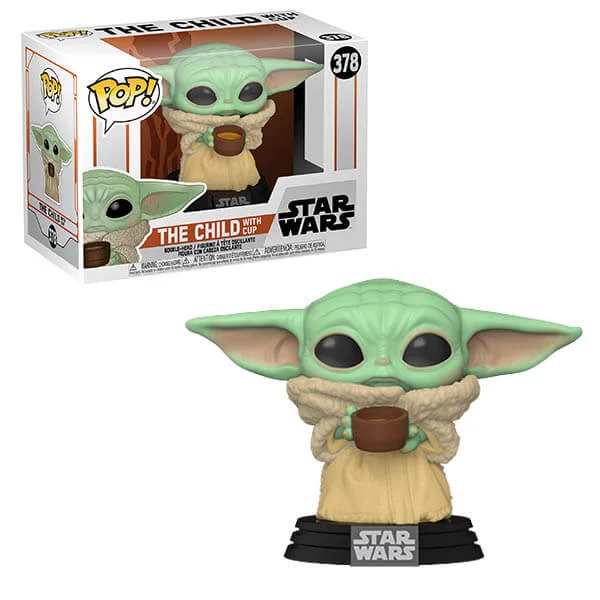 Star Wars The Mandalorian The Child (Baby Yoda) met Beker Pop! Vinylfiguur Afbeelding 1