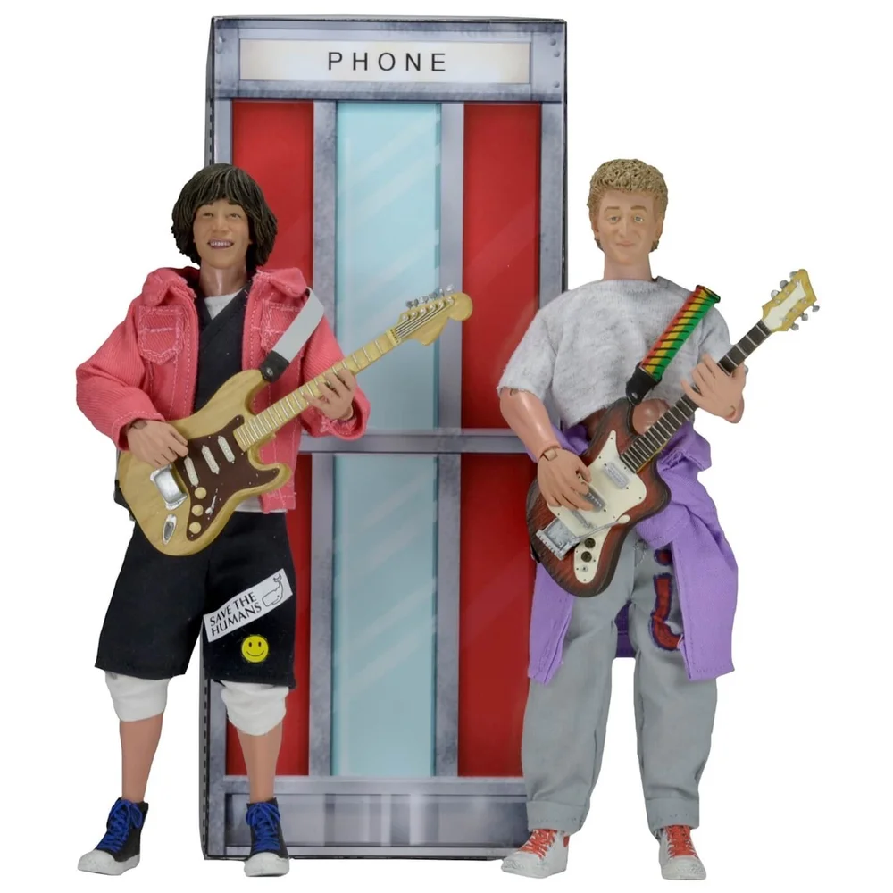 NECA Bill and Ted's Excellent Adventure Gekleed Actiefiguur 2 Pack Afbeelding 1