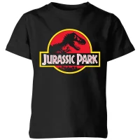 Classic Jurassic Park Logo Kids' T-Shirt - Black - undefined undefined