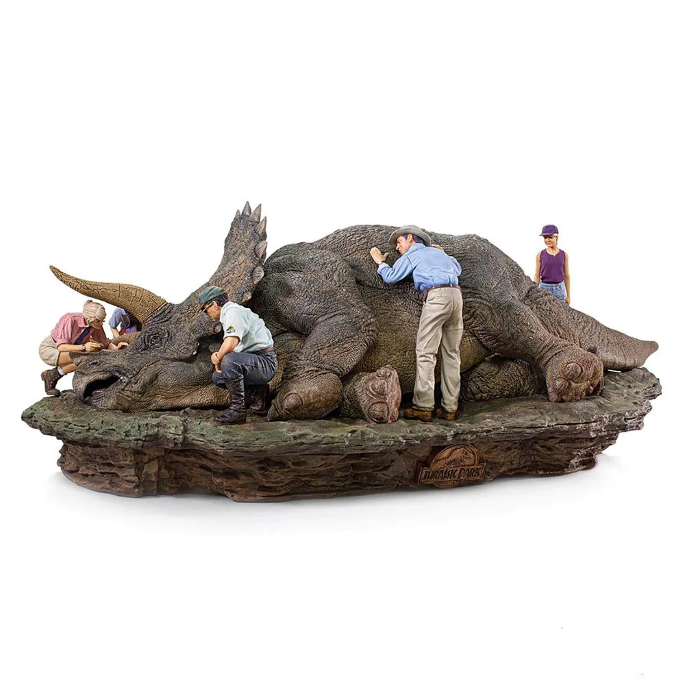 Iron Studios Jurassic Park Deluxe Art Schaal Diorama 1/10 Triceratops 74 cm Afbeelding 1