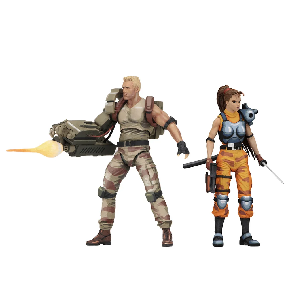 NECA Alien vs Predator - 7" Scale Action Figure - Dutch & Lin Arcade (2 Pack) Afbeelding 1