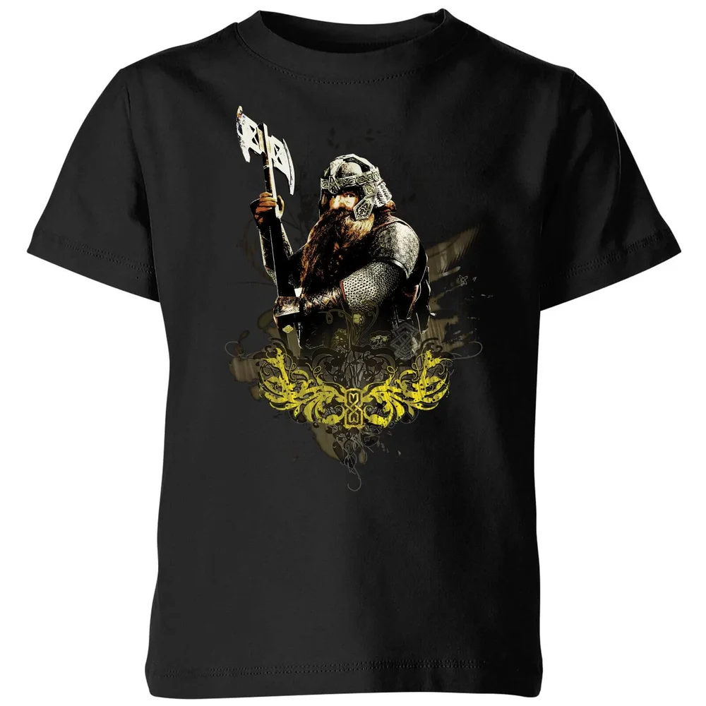 The Lord Of The Rings Gimli Kids' T-Shirt - Black - 98/104 (3-4 jaar) Afbeelding 1