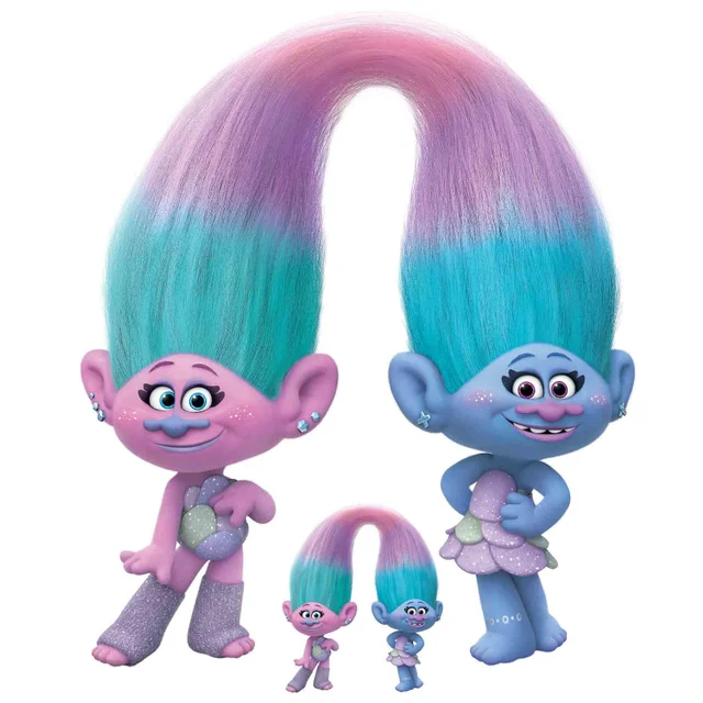 Trolls World Tour Zusjes Satijn & Chenile Oversized Kartonnen Uitknipsel