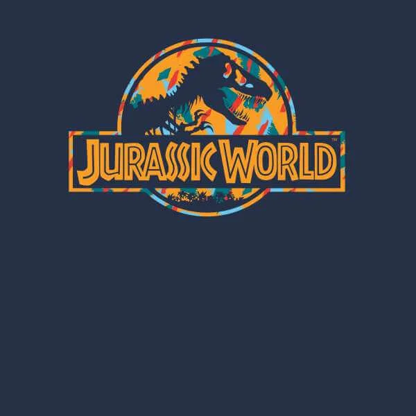Jurassic Park Logo Tropical Men's T-Shirt - Navy