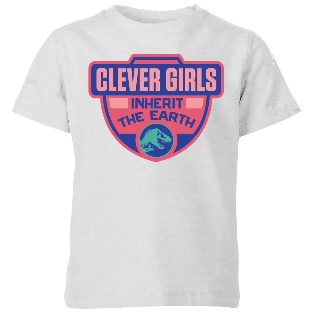 Jurassic Park Clever Girls Inherit The Earth Kids' T-Shirt - Grey - 98/104 (3-4 jaar) Afbeelding 1